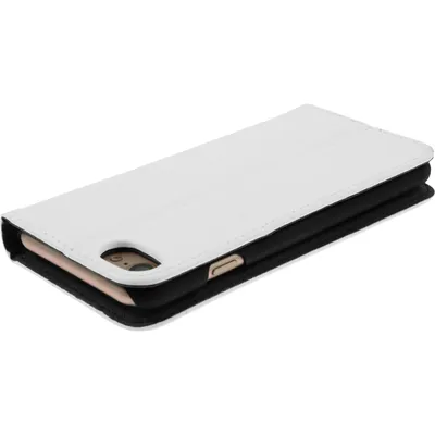 Produktbild von PhoneNatic Kunst-Lederhülle kompatibel mit Apple iPhone 7 / 8 / SE 2020 - Book-Case weiß + 2 Schutzfolien