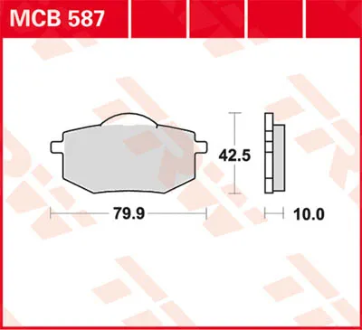 Obrázok produktu pre Sada brzdových doštičiek TRW MCB587 XV400 Virago