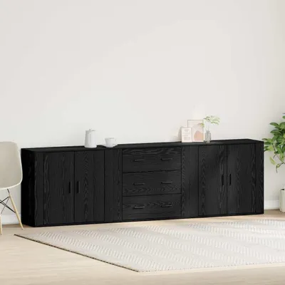 Obrázok produktu pre vidaXL Príborník čierny dubový vzhľad 240 x 33 x 70 cm materiál na báze dreva