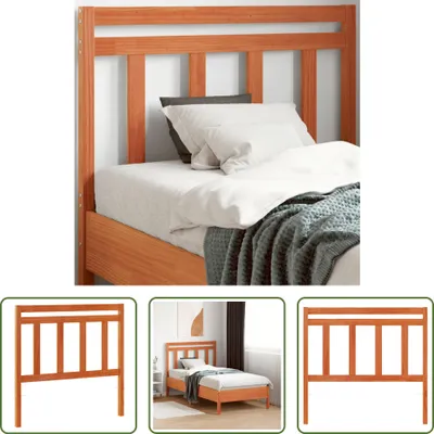 Produktbild von The Living Store Kopfteil Wachsbraun 100 cm Massivholz Kiefer