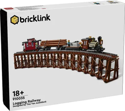 Produktbild von LEGO Bricklink 910035 Baumfäller-Eisenbahn