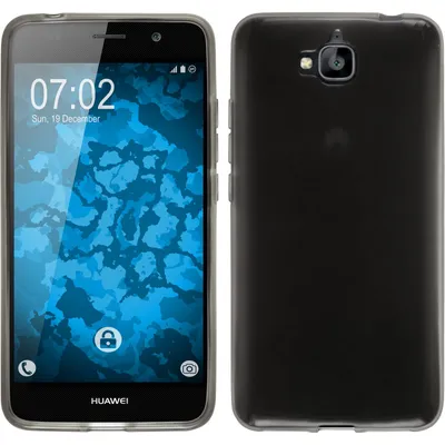 Produktbild von PhoneNatic Case kompatibel mit Huawei Enjoy 5 - schwarz Silikon Hülle transparent + 2 Schutzfolien