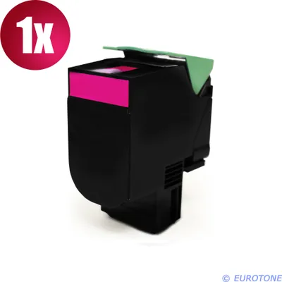 Produktbild von 1x XXL Eurotone Toner Alternative für Lexmark 80C2SM0 802S Rot Magenta