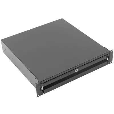 Zdjęcie produktu dla RackMatic – szuflada do szafy 19" z dnem 2U o szerokości 465 mm