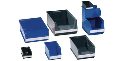 Image de Boîte de rangement ouverte L230/200xB150xH130mm PE bleu LOCKWEILER