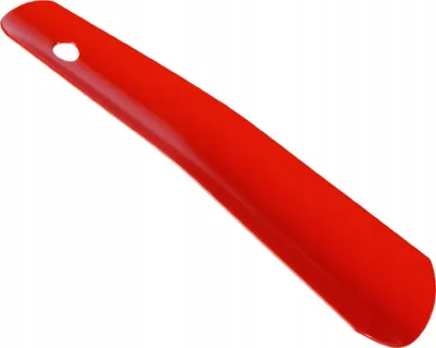 Produktbild von Kleiner klassischer Metall-Schuhlöffel kurze Kapseln 17,5 cm - Rot