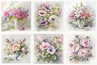 Produktbild von Scrapbooking-Bastelpapier-Set reisfeld - ITD - RSM144 Sommerblumensträuße