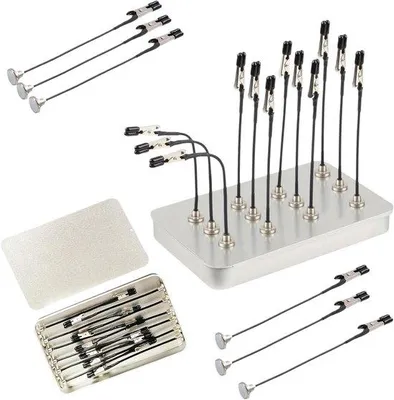 Produktbild von Elektronenleitungsset 12 Stück mit Krokodilklemmen und magnetischer Basis