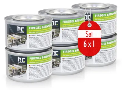 Produktbild von 6x 200g FLAMBIOL® Firegel Brennpaste zum Warmhalten von Speisen