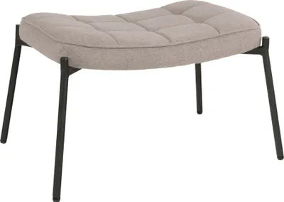 Zdjęcie produktu dla Fußhocker >Glasgow< in Graun-braun, Stoff - 61x36x41cm (BxHxT)