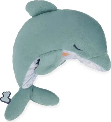 Immagine prodotto di Kaloo delfino giocattolo caldo e coccoloso - cuscino termico peluche 2 in 1 per bambini