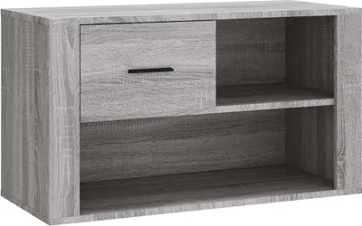Obrázok produktu pre vidaXL Skriňa na topánky Grey Sonoma 80x35x45 cm Drevo Materiál
