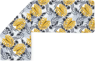 Produktbild von Amilian Seitenschläferkissen Bezug; Stillkissenbezug: ca. 150 x 40 cm für Lagerungskissen; Komfortkissen; Pillow Cover; Ersatzbezug; Monstera Grau Senfgelb