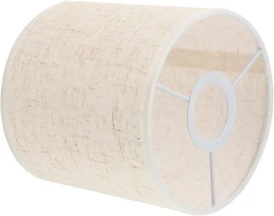 Produktbild von Premium Tafellamp in Linnen Drum Vorm - Vervanging voor Tafel- und Bodenlampen - Weiß - 15x15 cm - Stilvolle Schreibtischlampe