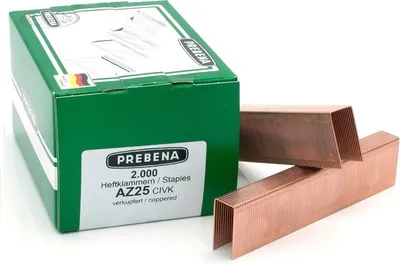Produktbild von Prebena Klammern AZ25CIVK 25mm verkupfert für Matrizenhefter 1A-AZ25BNH KL-63 2M