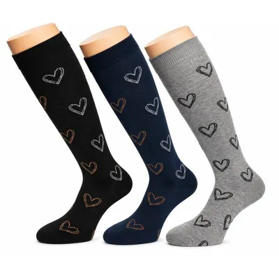 Produktbild von RS Harmony Damen Bambus Kniestrümpfe Love Herzmotiv 6 Paar Gr. 35-38