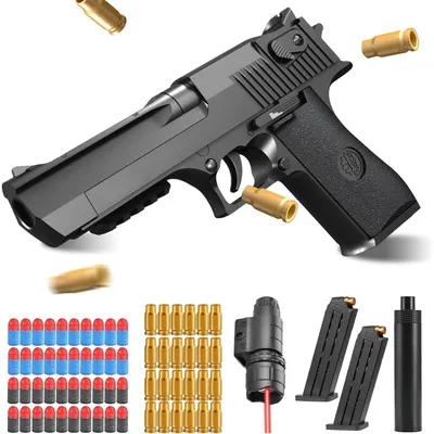 Produktbild von Spielzeugpistole Schaumstoff-Blaster Soft Foam Bullet Toy Gun Schwarz für 14+