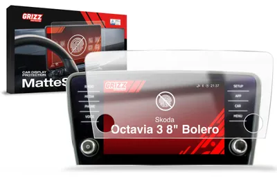 Produktbild von Matte Autodisplayfolie für Skoda Octavia 3 8" Bolero (2017-2020), Grizz Protector