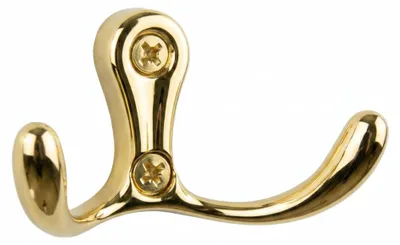 Produktbild von Wandgarderobe für das Badezimmer, zum Anschrauben, aus Metall, goldverchromt