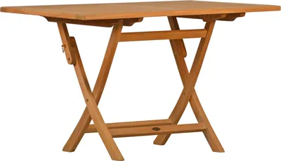 Produktbild von Klapptisch Premium Teak Falttisch 120 x 80 cm als wetterfester Teak Gartentisch klappbarer und unbehandelter Teakholztisch