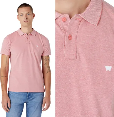Immagine prodotto di WRANGLER polo da uomo REFINED POLO SHIRT, M, rosa, polo da uomo,