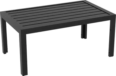 Produktbild von Beistelltisch Balkontisch aus Stahl Rechteckig Kaffeetisch wetterfest Gartentisch 101,5x61x46 cm Schwarz