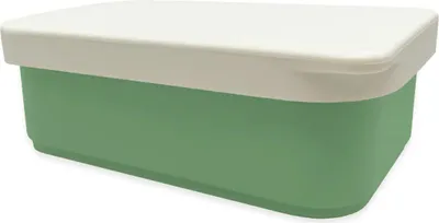 Immagine prodotto di Smikkels lunch box in acciaio inox con coperchio in silicone 900ml verde - Scuola per bambini