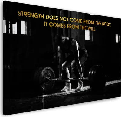 Produktbild von Motivation Sport Training Mindset Wandbild Leinwandbild Kunstdruck XL: 90x60x4cm
