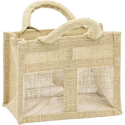 Zdjęcie produktu dla Torba prezentowa z przezroczystym okienkiem - 13 x 18 x 11 cm