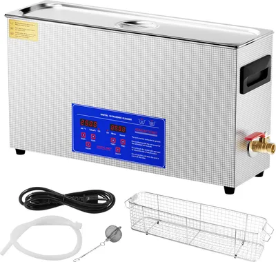 Immagine prodotto di SucceBuy 10L pulitore ad ultrasuoni per pistole, 300W macchina di pulizia digitale con riscaldatore e timer, 40 kHz pulitore ad ultrasuoni per parti di pistola, proiettili, forniture militari