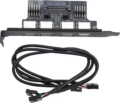 Obrázek produktu pro Duální 9PIN na 4xUSB2.0 portová karta 480Mbps/s PCI držák kabel pro stolní počítače