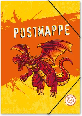 Produktbild von itenga Postmappe Gummizugmappe  A4 Motiv Drache