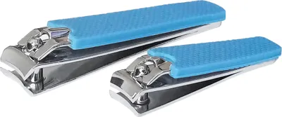 Produktbild von NAGELKNIPSER 2er Set Nagel Zehennagelknipser Fußnagelknipser Nagel Knipser Nagelschneider Nagelschere Box Nagelzwicker Maniküre Pediküre 95 (Blau)