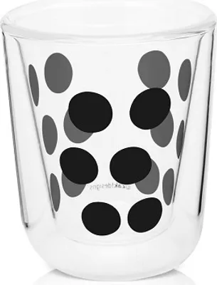 Produktbild von 75 ml Glas mit Doppelwand, schwarz / Zak!designs