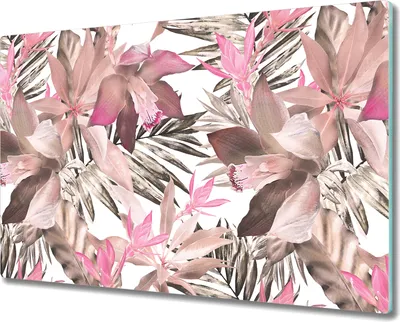 Produktbild von Glas-Herdabdeckplatte Glaskeramikkochfeld-Abdeckung Spritzschutz - 80x52 cm - Tropisches muster