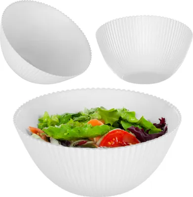 Produktbild von KADAX Salatschüssel 15 cm, 1 Stück, weiße Schüssel aus Opalglas, ideal als Müslischalen, Suppenschalen, Salatschalen, Dessertschalen oder Servierschalen (Weiß)
