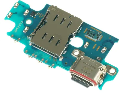 Produktbild von Ladebuchse Mikrofon für Samsung Galaxy S24+ - Platine Ladeanschluss Sim-Kartenleser
