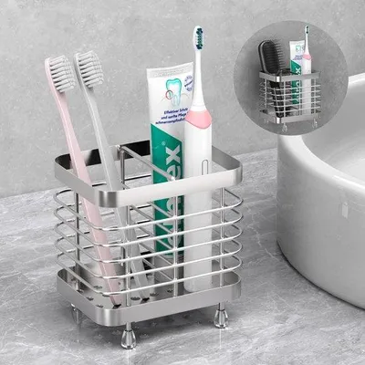 Produktbild von Elektrische Zahnbürstenhalter, Edelstahl, silber, Badzimmer