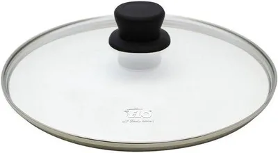 Produktbild von Glasdeckel 24 cm mit Edelstahlrand und Kunststoffgriff