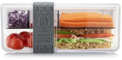 Produktbild von Unterteilte Lunchbox – BODUM – Bistro – Besteck – Grau