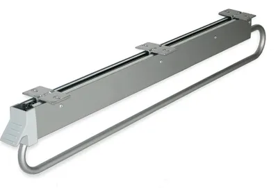 Produktbild von Emuca Ausziehbarer Kleiderstange für tiefe Schränke Self, 800, Grau metallic, Stahl und Kunststoff