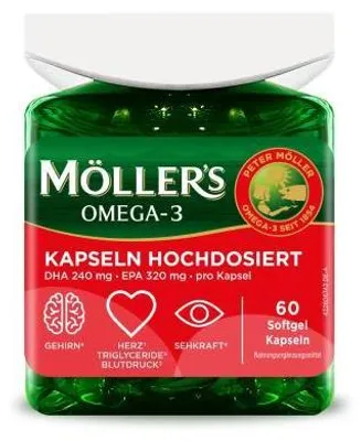 Produktbild von Möller's Omega-3 Kapseln hochdosiert 60 St