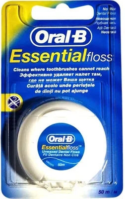 Produktbild von 3x Oral-B Essential Floss Zahnseide ungewachst neutral a 50m