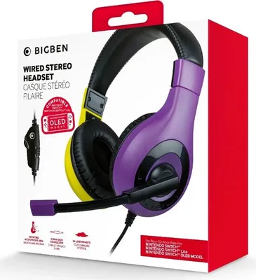 Obrázok produktu pre Bigben Interactive V1 P+Y, Kábel, Hranie, Slúchadlá s mikrofónom, Purpurová