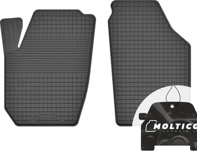 Produktbild von Vorne Gummimatten mit Rand Auto Fußmatten Gummi Automatten Passgenau 2-teilig Set - passend für Skoda Fabia II 2007-2014
