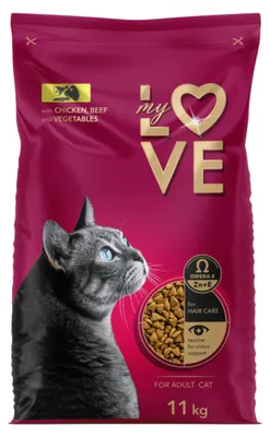 Produktbild von MY LOVE Trockenfutter für Katzen 11 kg Huhn, Rind, Gemüse