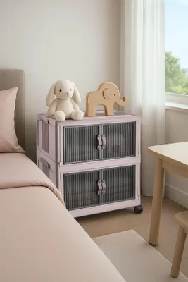Obrázok produktu pre Skye Decor, kvalitná viacúčelová skrinka, 32 x 67 x 56 cm, s povrchovou úpravou práškovou farbou, 100% plast