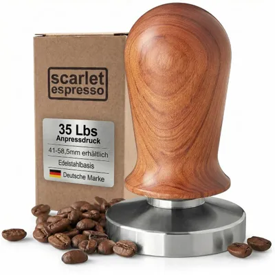 Kaffeestamper 41 mm, kalibriert auf 16 kg, Edelstahlbasis