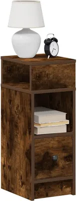 Zdjęcie produktu dla vidaXL Szafka nocna z szufladą dąb wędzony 25x31x66 cm