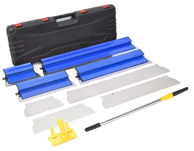 Productafbeelding van Set met plamuurmesjes, met ergonomische handgreep, verwisselbare mesjes, blauw